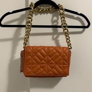 Zara Orange quilted bag
